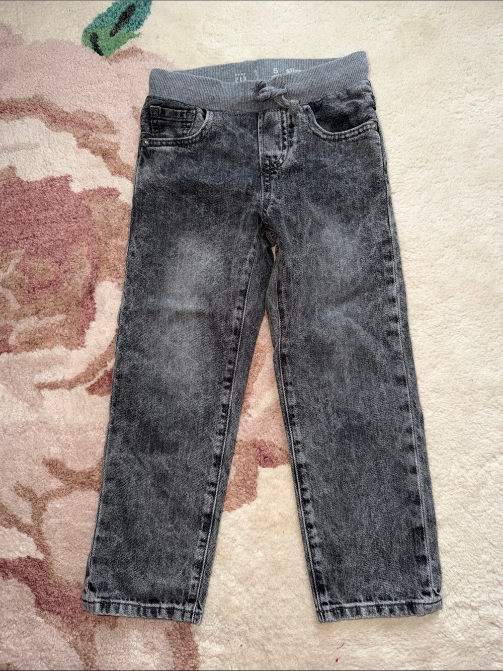 GAP Black Washed Pull-On Kids Slim Jeans